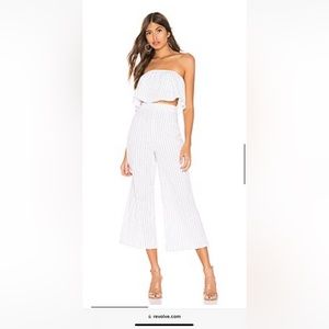 Revolve Brooke Pant Set in white stripe